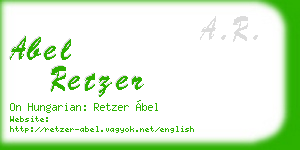 abel retzer business card